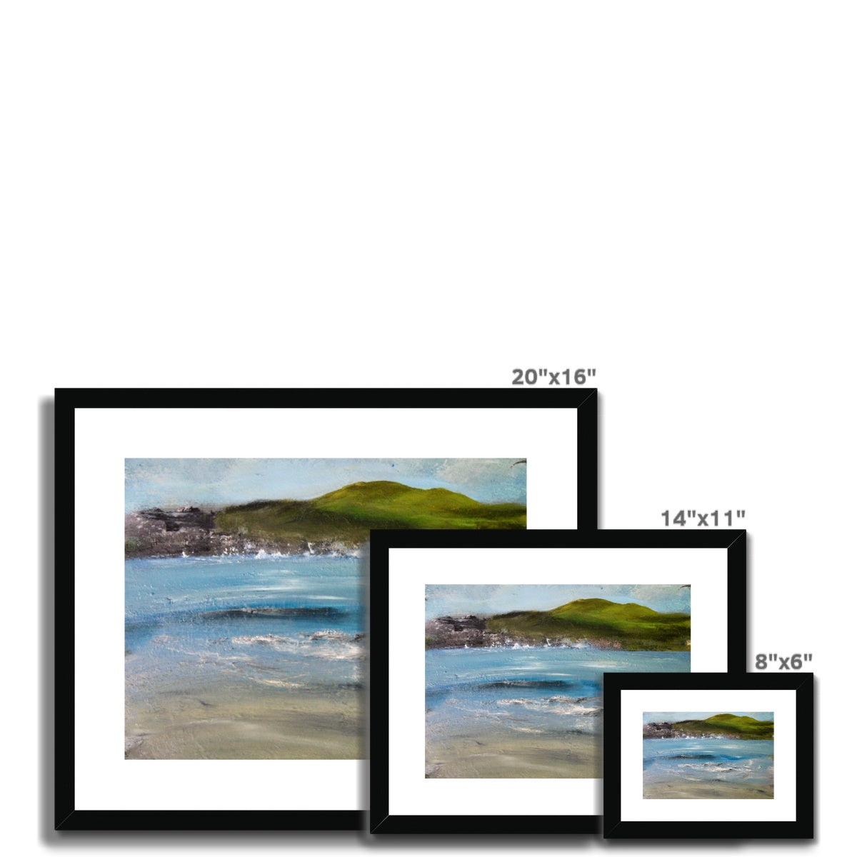 Seascape Print Framed & Mounted Print - Black, White or Natural Frame