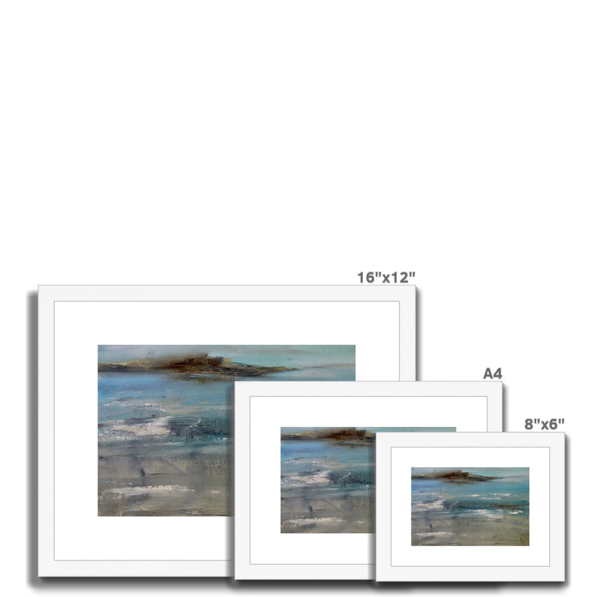 semi abstract ocean painting beach art island artwork print
