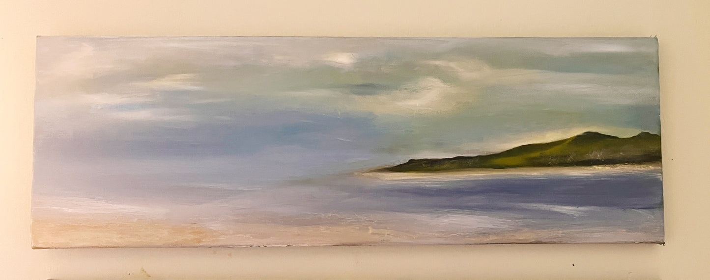 Oil on canvas painting Isles of Scilly art, original and unique artwork
Oil painting original and unique canvas Isles of Scilly art
art oil on canvas expressive seascape ocean artwork modern painting
unframed light blues and neutral beach tones art wit sky and cloud waves at low tide expressive semi abstract seascape art frame ocean beach and island Isles of Scilly unframed