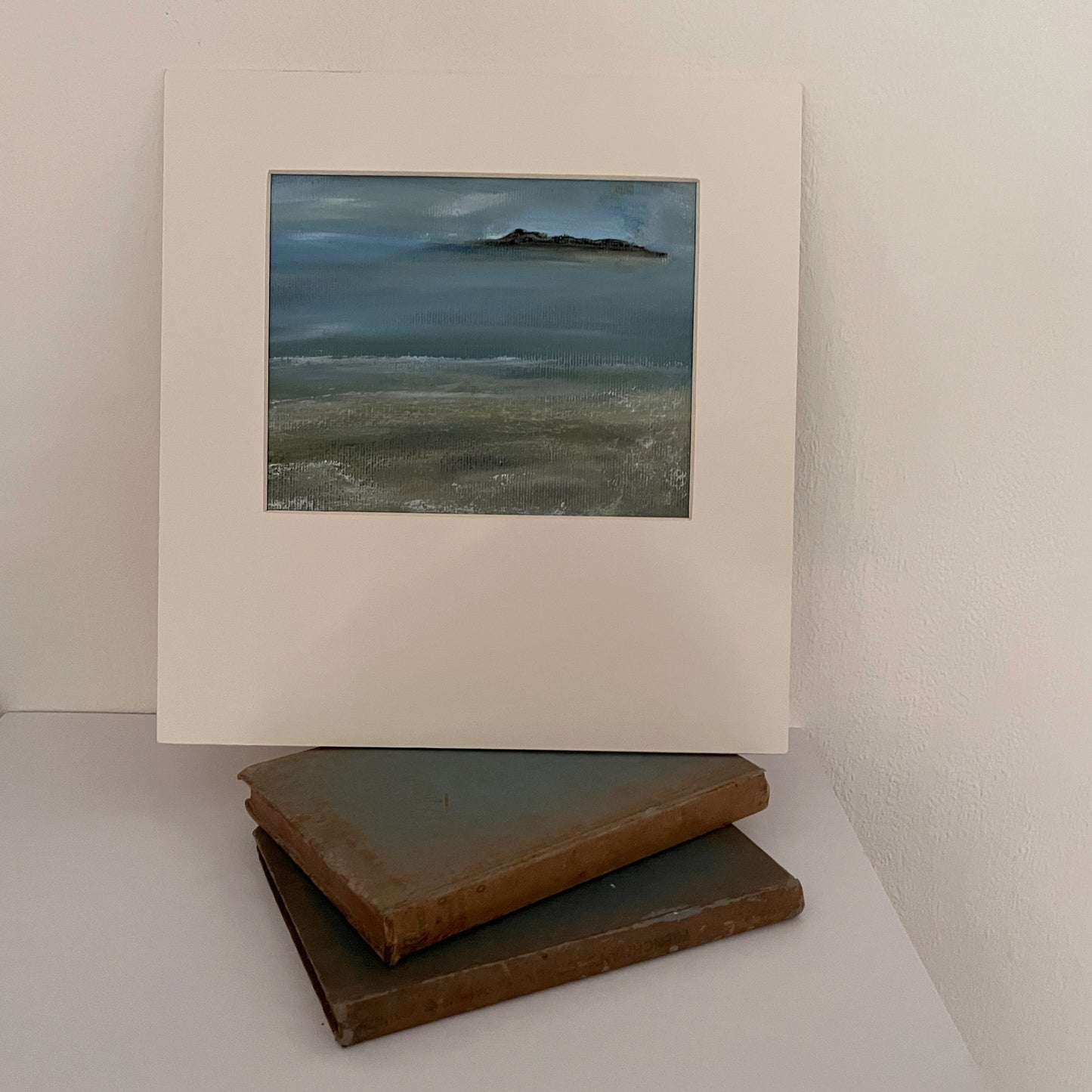 The Island - oil on paper with cream mount