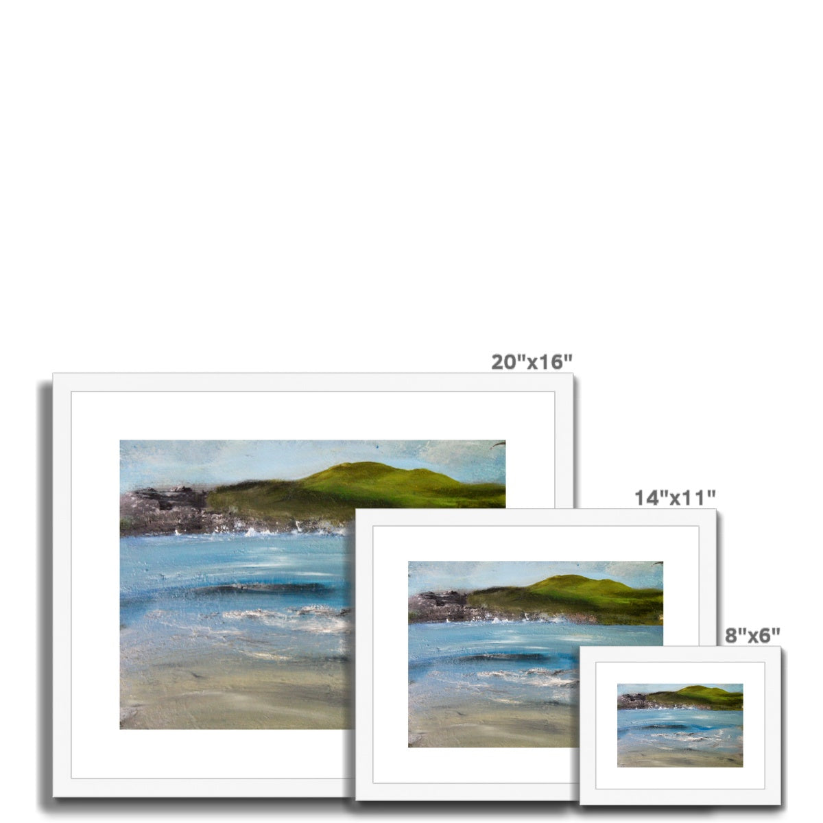 Seascape Print Framed & Mounted Print - Black, White or Natural Frame