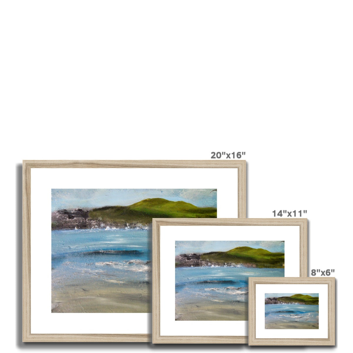 Seascape Print Framed & Mounted Print - Black, White or Natural Frame