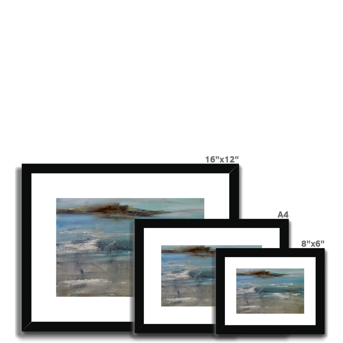 semi abstract ocean painting beach art island artwork print