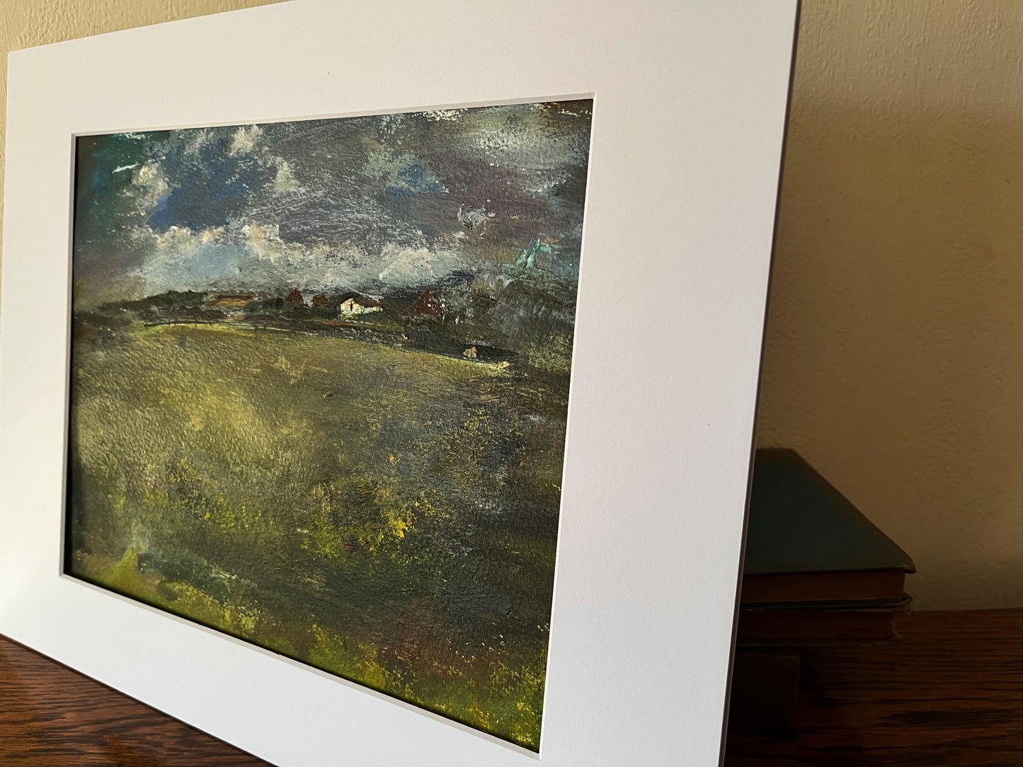 original and unique oil painting. semi abstract landscape art o