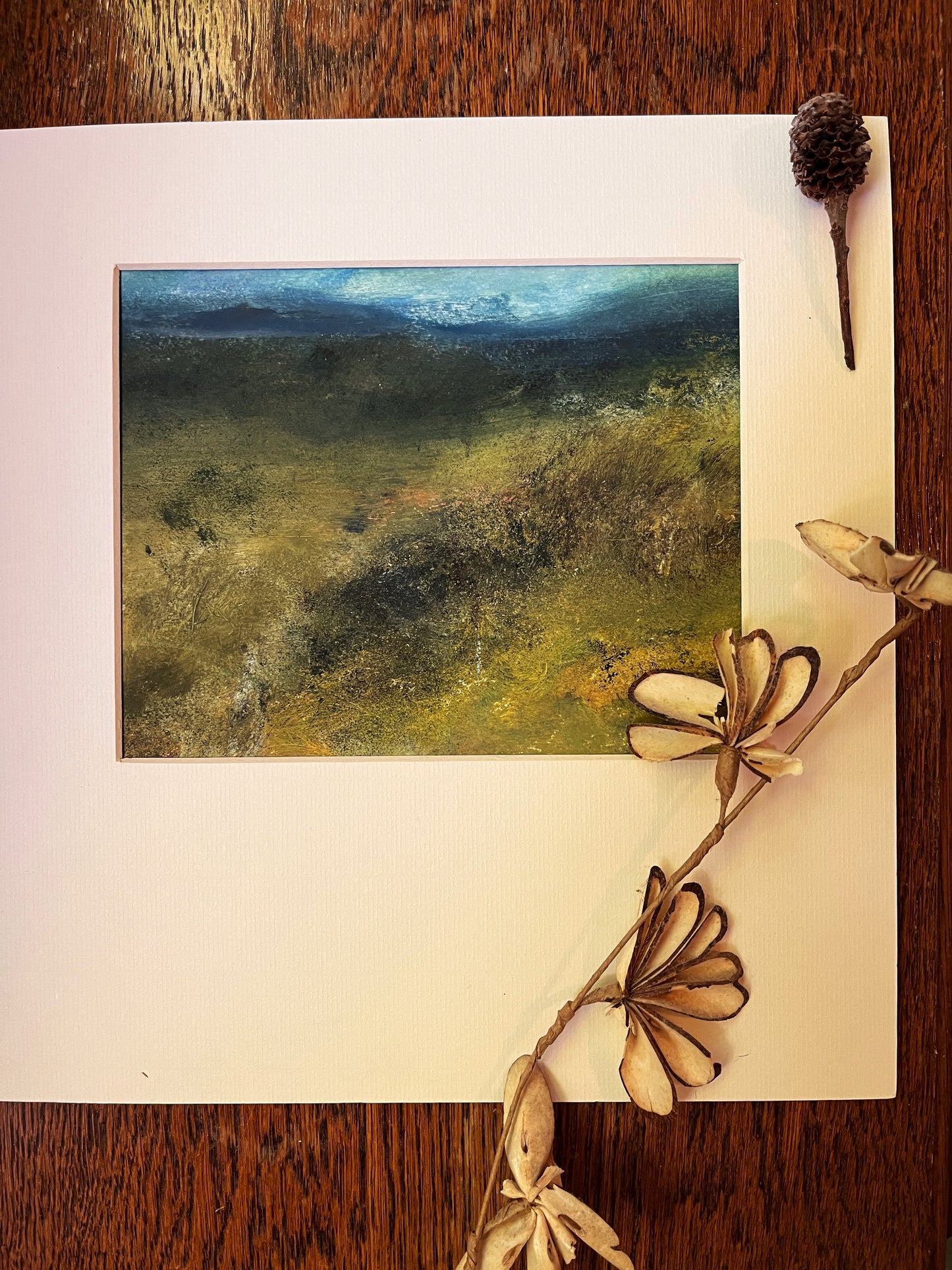 Dartmoor landscape original abstract painting artwork