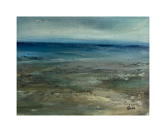 seascape art oil painting of beach sand sea ocean sky
oil painting semi abstract art unframed on stretched canvas
art oil on canvas seascape ocean artwotk modern painting of waves and beach unframed cavas art small lpainting with dark blue waves and neutral beach tones ready to hang seascapes grey blue with neutral sands and main view of dramatic painting atmospheric art