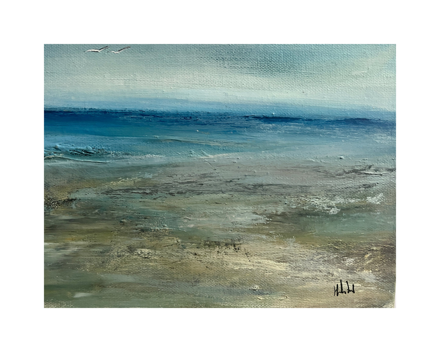 seascape art oil painting of beach sand sea ocean sky
oil painting semi abstract art unframed on stretched canvas

art oil on canvas seascape ocean artwotk modern painting of waves and beach unframed cavas art small lpainting with dark blue waves and neutral beach tones ready to hang seascapes grey blue with neutral sands and main view of dramatic painting atmospheric art