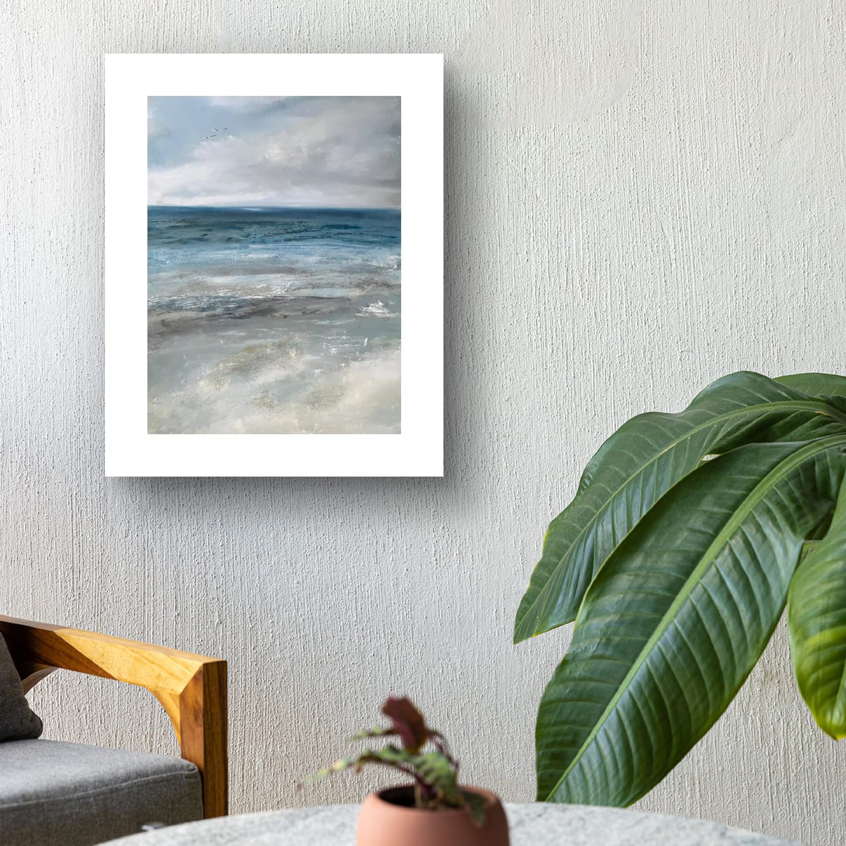 Coastal Drift - 0il on paper with mount