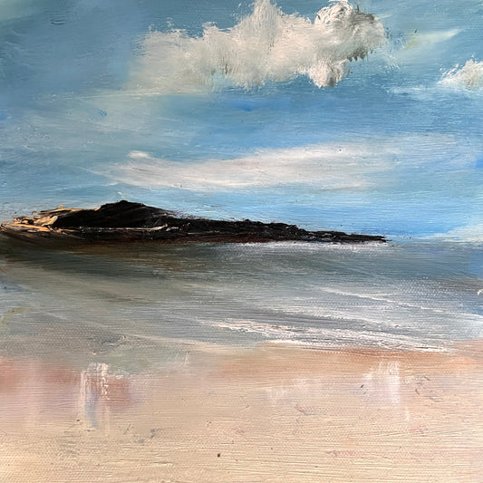 Oil on canvas original and unique painting of the Isles of Scilly