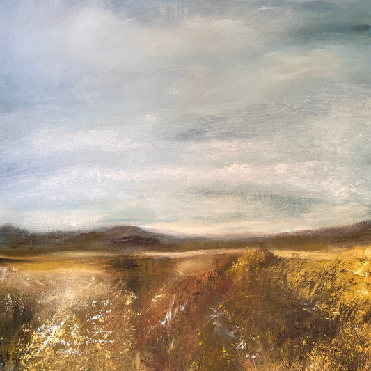 The Hay Field - Oil on canvas paintng