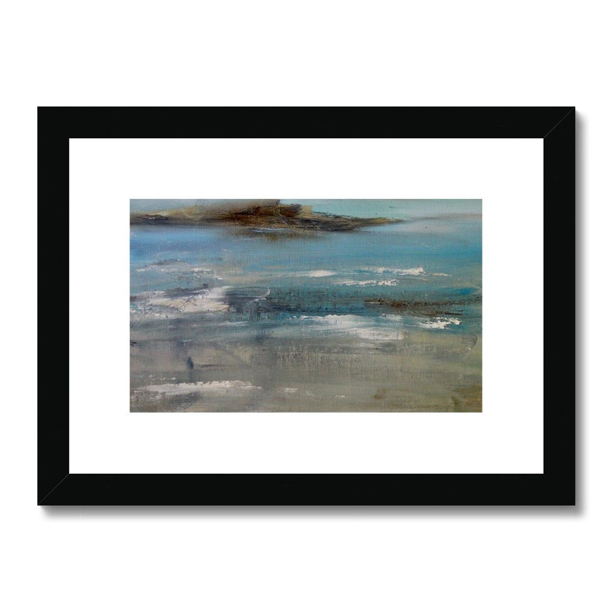 semi abstract ocean painting beach art island artwork