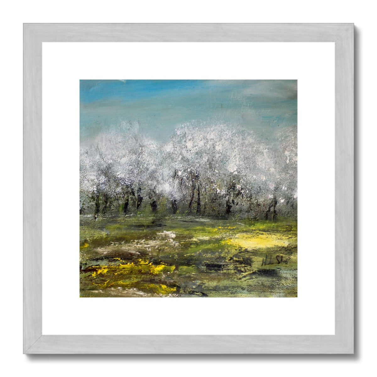 semi abstract landscape print artwork