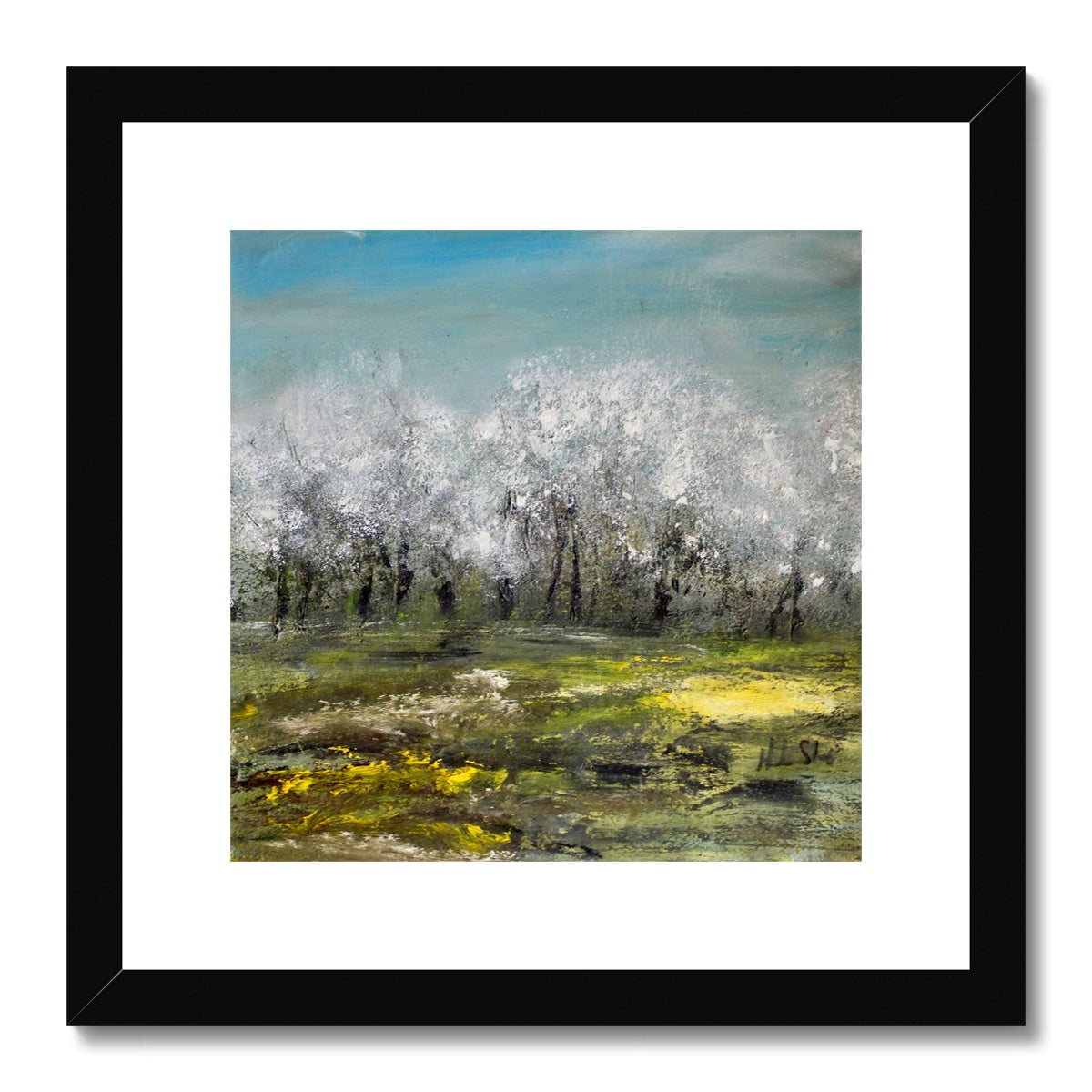 semi abstract landscape print artwork