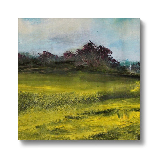 oil painting print of summer meadow with grass and trees country painting landscape art nature artwork