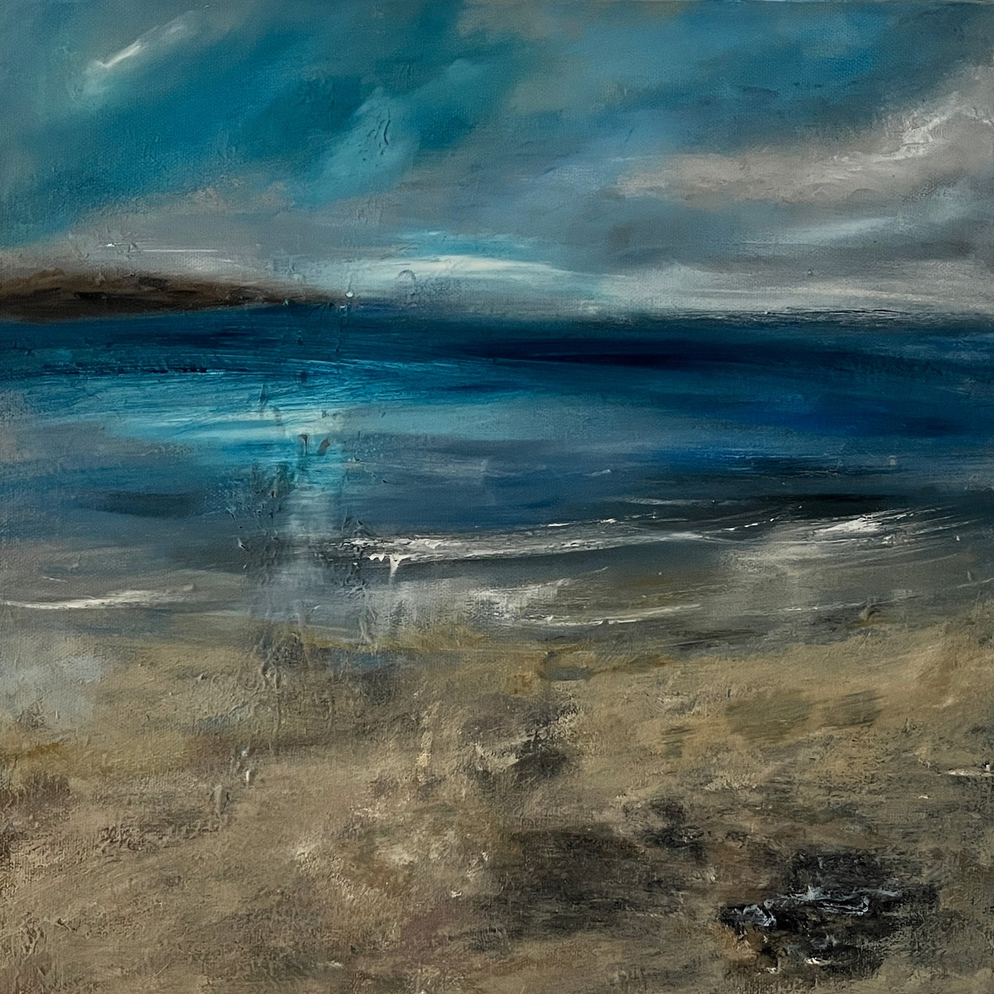 Original seascape art. Painted on the Isles of Scilly using oil paint on canvas. Unique art.