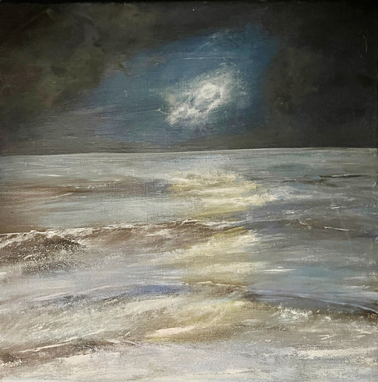 original acrylic on canvas atmospheric seascape painting artwork